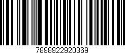 Código de barras (EAN, GTIN, SKU, ISBN): '7898922920369'