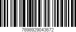 Código de barras (EAN, GTIN, SKU, ISBN): '7898929043672'