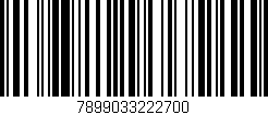Código de barras (EAN, GTIN, SKU, ISBN): '7899033222700'
