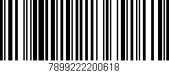 Código de barras (EAN, GTIN, SKU, ISBN): '7899222200618'