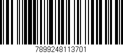 Código de barras (EAN, GTIN, SKU, ISBN): '7899248113701'