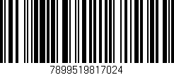 Código de barras (EAN, GTIN, SKU, ISBN): '7899519817024'