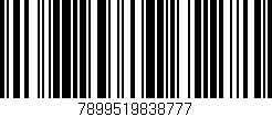 Código de barras (EAN, GTIN, SKU, ISBN): '7899519838777'