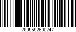 Código de barras (EAN, GTIN, SKU, ISBN): '7899592600247'