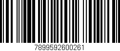 Código de barras (EAN, GTIN, SKU, ISBN): '7899592600261'
