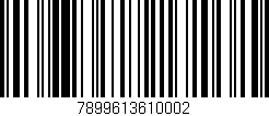 Código de barras (EAN, GTIN, SKU, ISBN): '7899613610002'