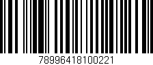 Código de barras (EAN, GTIN, SKU, ISBN): '78996418100221'