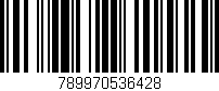 Código de barras (EAN, GTIN, SKU, ISBN): '789970536428'