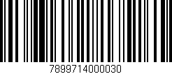 Código de barras (EAN, GTIN, SKU, ISBN): '7899714000030'