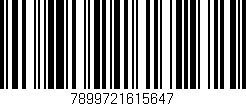 Código de barras (EAN, GTIN, SKU, ISBN): '7899721615647'