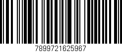 Código de barras (EAN, GTIN, SKU, ISBN): '7899721625967'