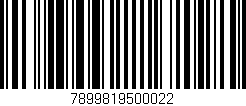 Código de barras (EAN, GTIN, SKU, ISBN): '7899819500022'