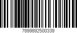 Código de barras (EAN, GTIN, SKU, ISBN): '7899892500339'