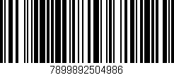 Código de barras (EAN, GTIN, SKU, ISBN): '7899892504986'
