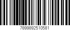 Código de barras (EAN, GTIN, SKU, ISBN): '7899892510581'