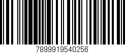 Código de barras (EAN, GTIN, SKU, ISBN): '7899919540256'