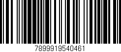Código de barras (EAN, GTIN, SKU, ISBN): '7899919540461'