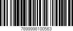Código de barras (EAN, GTIN, SKU, ISBN): '7899998100563'