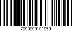 Código de barras (EAN, GTIN, SKU, ISBN): '7899998101959'