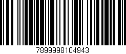Código de barras (EAN, GTIN, SKU, ISBN): '7899998104943'