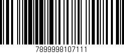 Código de barras (EAN, GTIN, SKU, ISBN): '7899998107111'