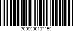 Código de barras (EAN, GTIN, SKU, ISBN): '7899998107159'