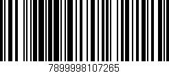 Código de barras (EAN, GTIN, SKU, ISBN): '7899998107265'