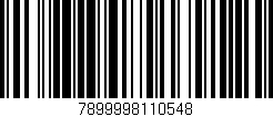 Código de barras (EAN, GTIN, SKU, ISBN): '7899998110548'