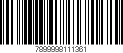 Código de barras (EAN, GTIN, SKU, ISBN): '7899998111361'