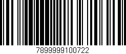 Código de barras (EAN, GTIN, SKU, ISBN): '7899999100722'