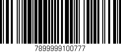 Código de barras (EAN, GTIN, SKU, ISBN): '7899999100777'