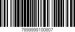 Código de barras (EAN, GTIN, SKU, ISBN): '7899999100807'