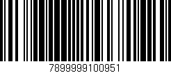 Código de barras (EAN, GTIN, SKU, ISBN): '7899999100951'