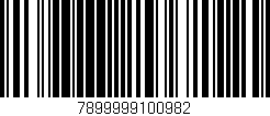 Código de barras (EAN, GTIN, SKU, ISBN): '7899999100982'