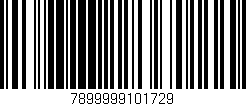 Código de barras (EAN, GTIN, SKU, ISBN): '7899999101729'