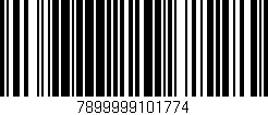 Código de barras (EAN, GTIN, SKU, ISBN): '7899999101774'