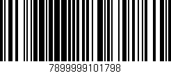 Código de barras (EAN, GTIN, SKU, ISBN): '7899999101798'