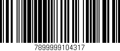 Código de barras (EAN, GTIN, SKU, ISBN): '7899999104317'