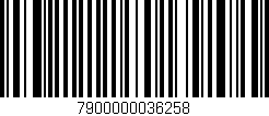 Código de barras (EAN, GTIN, SKU, ISBN): '7900000036258'