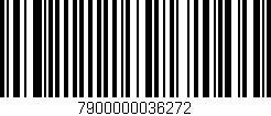 Código de barras (EAN, GTIN, SKU, ISBN): '7900000036272'