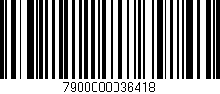 Código de barras (EAN, GTIN, SKU, ISBN): '7900000036418'