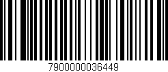 Código de barras (EAN, GTIN, SKU, ISBN): '7900000036449'
