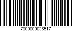 Código de barras (EAN, GTIN, SKU, ISBN): '7900000036517'