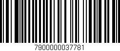 Código de barras (EAN, GTIN, SKU, ISBN): '7900000037781'