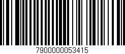 Código de barras (EAN, GTIN, SKU, ISBN): '7900000053415'