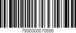 Código de barras (EAN, GTIN, SKU, ISBN): '7900000070696'