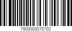 Código de barras (EAN, GTIN, SKU, ISBN): '7900000070702'