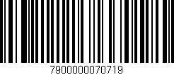 Código de barras (EAN, GTIN, SKU, ISBN): '7900000070719'