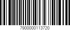 Código de barras (EAN, GTIN, SKU, ISBN): '7900000113720'