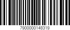 Código de barras (EAN, GTIN, SKU, ISBN): '7900000148319'